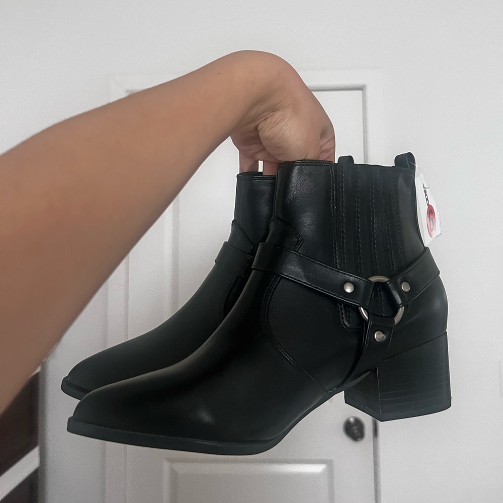 Black ankle boots